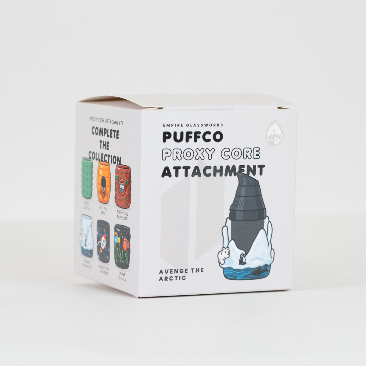 Packaging for Puffco Proxy Core Avenge the Arctic Attachment collection