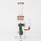 Avocado mini tube dab rig with green fruit design and sturdy base