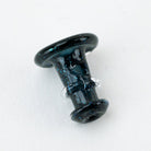 Black and blue Puffco joystick cap with subtle dichro finish