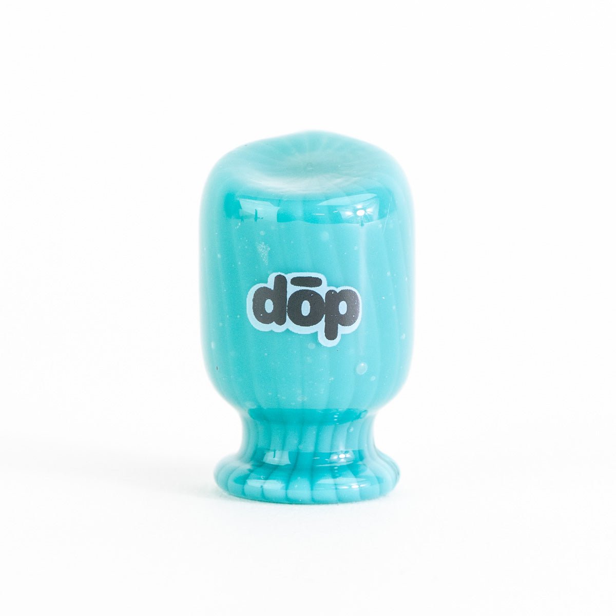 Borosilicate glass mouthpiece in solid aqua color