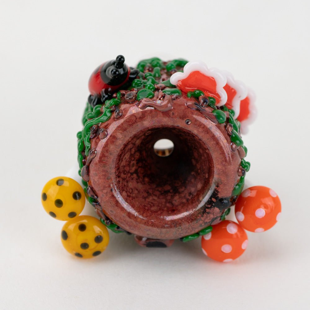Detailed view of the ladybug on the Bug's Life Bowl Piece