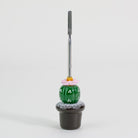 Peyote glass dabber tool with green cactus, pink flower, and black pot details