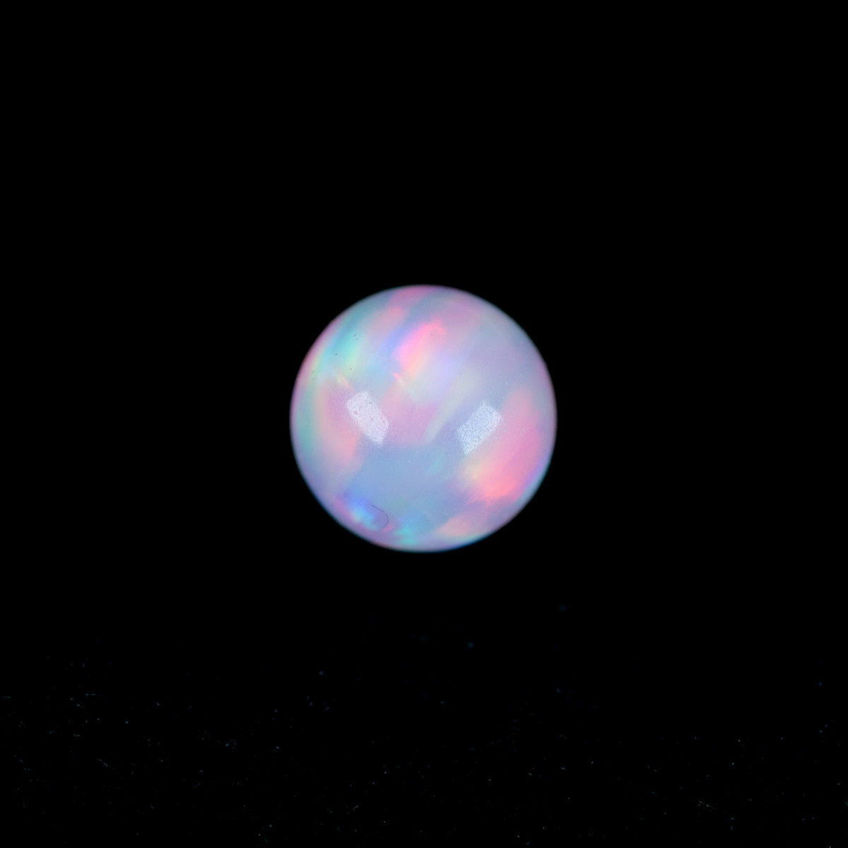 Celeste pink opal terp pearl in 3mm size with soft iridescent color