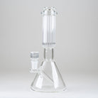 Side view of the Empire Glassworks Crystal Beaker Bong showcasing its integrated downstem and sculpted glass bowl