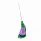 Collectible eggplant dab accessory by Empire Glassworks with purple glass artwork