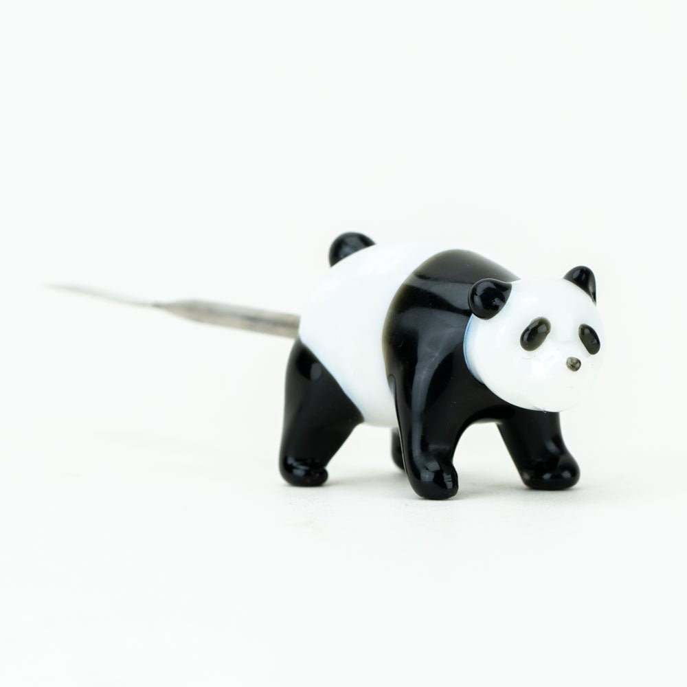 Collectible panda dab accessory by Empire Glassworks with detailed glass artwork