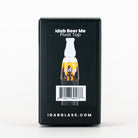 Black product packaging box for an Idab Beer Me Pivot Top glass, featuring a printed graphic of the glass with amber liquid and white text on a clean white background.