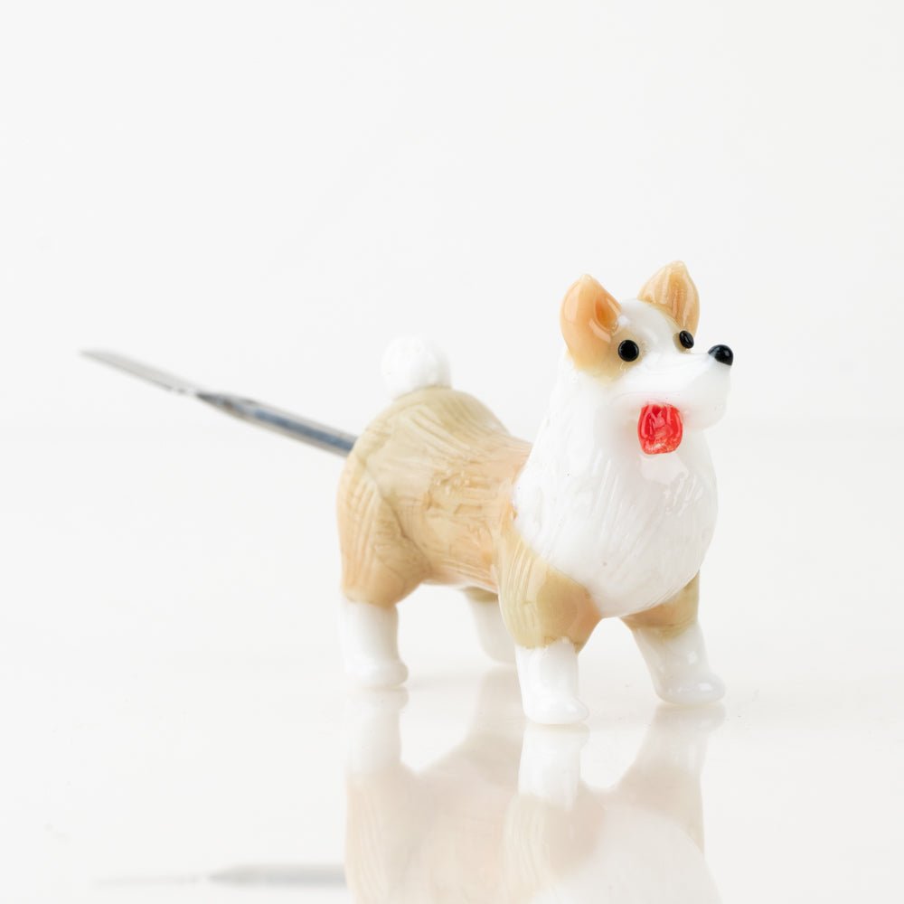 Corgi glass dabber tool made for handling wax, rosin, sauce, and concentrates