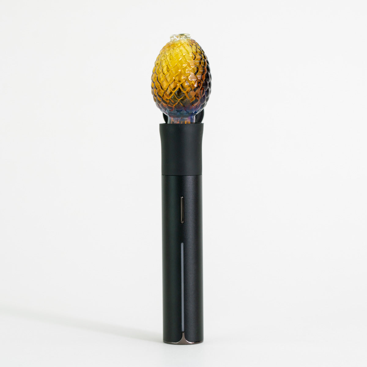 Dragon Egg Puffco Pivot Top in amber glass with scale texture