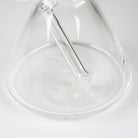 Interior view of the permanently integrated glass downstem inside the Crystal Signature Beaker Bong
