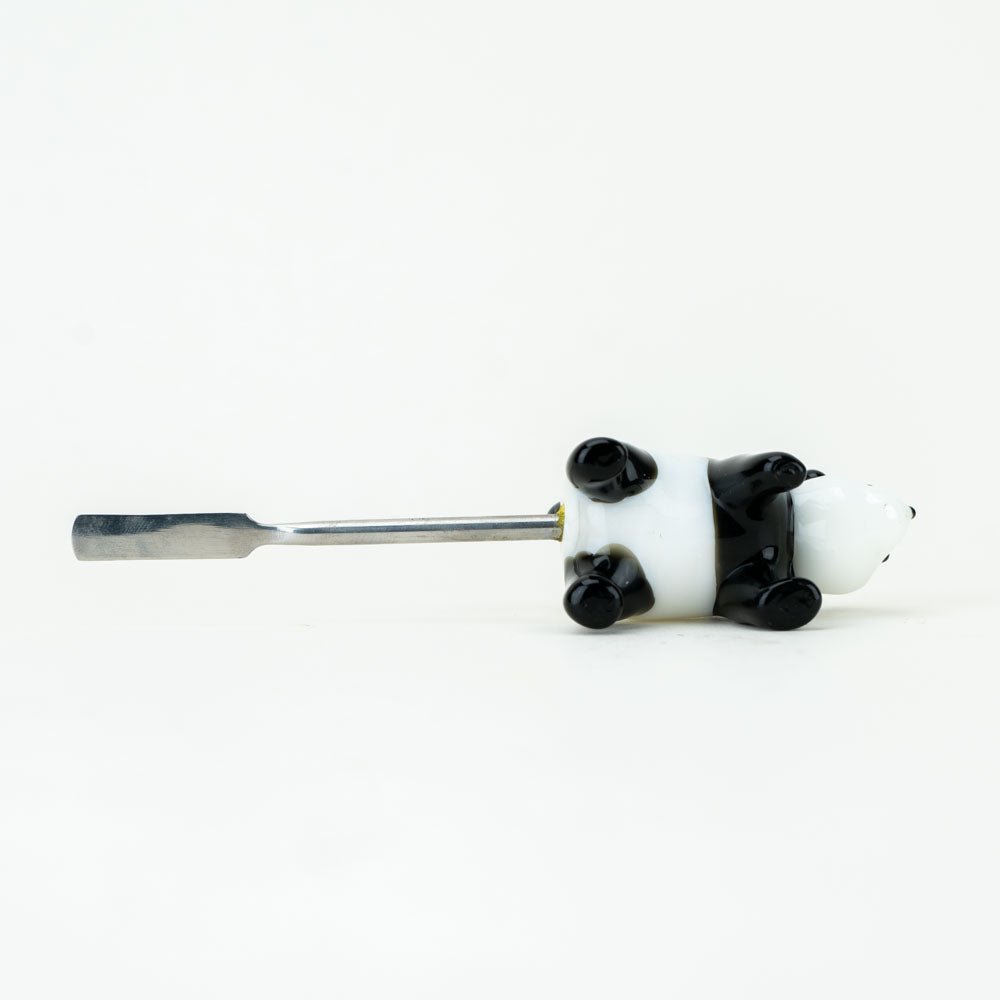 Empire Glassworks animal dabber shaped like a panda for a themed concentrate setup