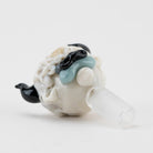 Empire Glassworks Appa bowl with fluffy white glass detail and expressive face