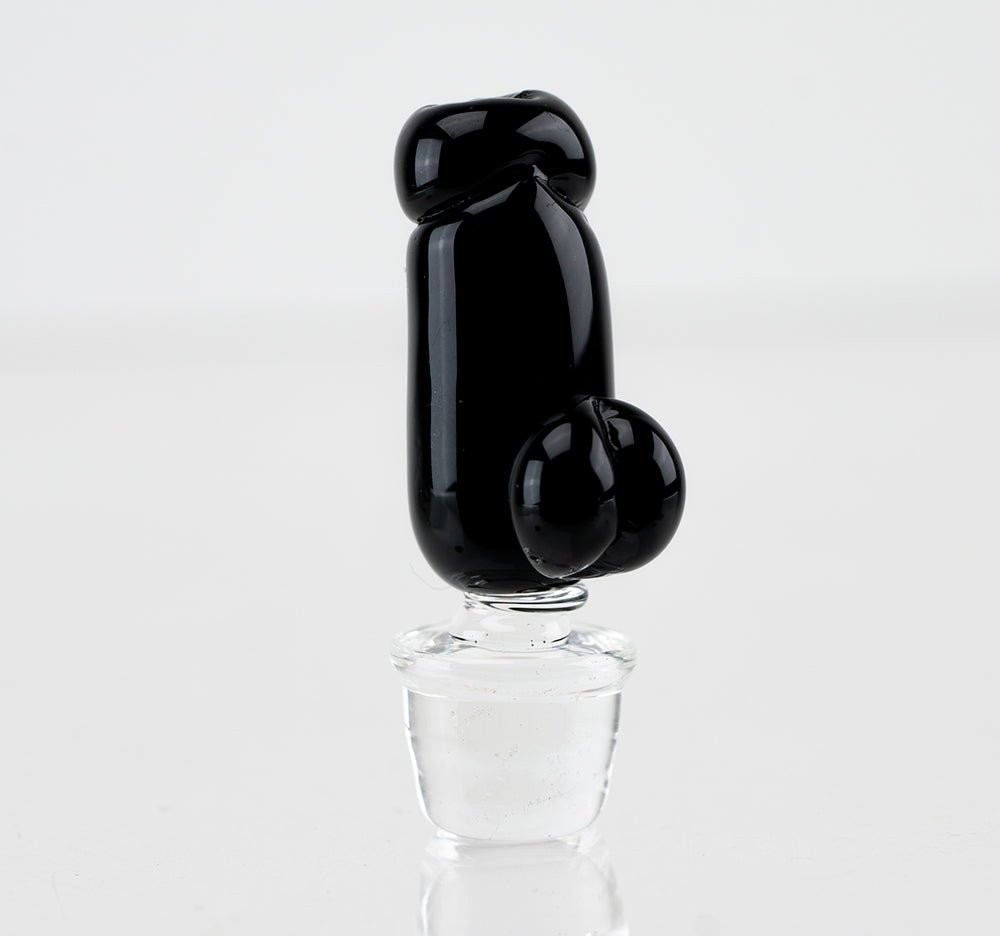 Empire Glassworks Black Phallus Puffco Oculus Glass Carb Cap
