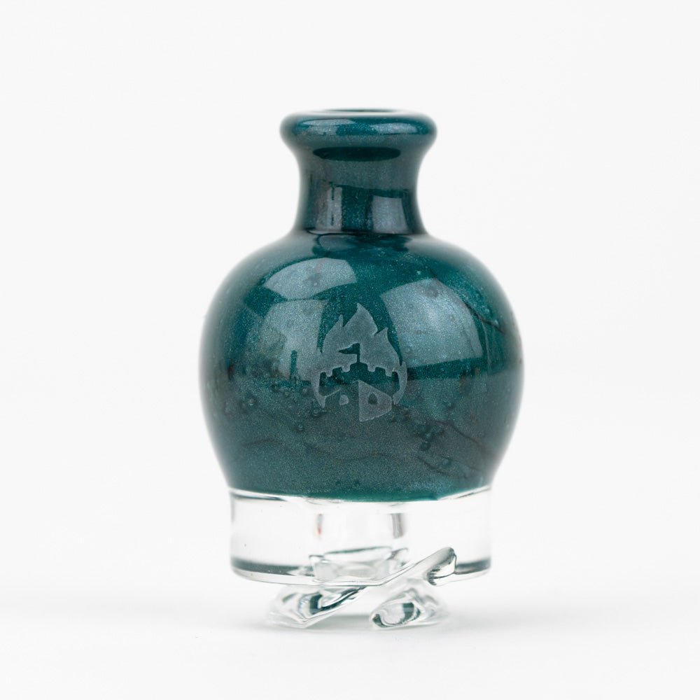 Empire Glassworks Blue Lagoon Puffco Pivot mouthpiece with clean blue glass