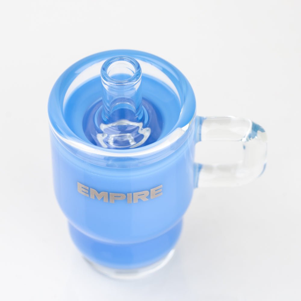 Empire Glassworks Blue Tumbler Bottle Puffco Peak Glass Attachment