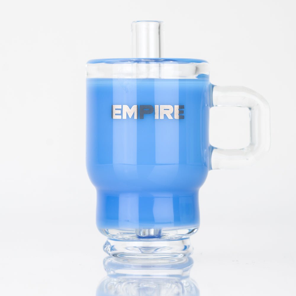Empire Glassworks Blue Tumbler Bottle Puffco Peak Glass Attachment