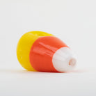 Sideview of the candy corn smoking pipe from Empire Glassworks 