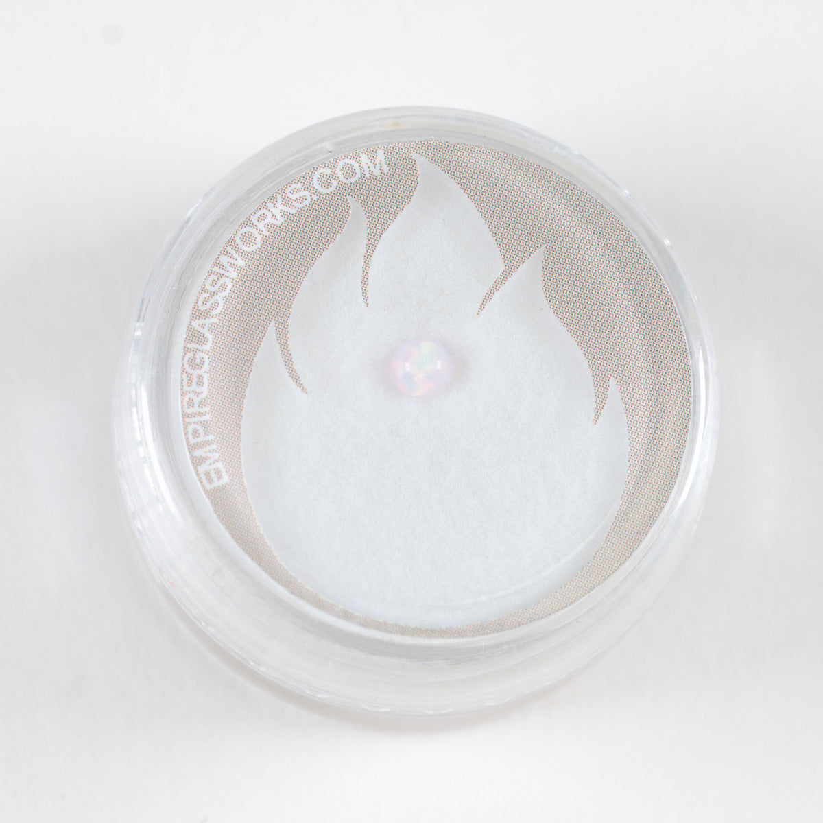 Empire Glassworks Celeste Opal 3mm terp pearl in product packaging