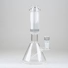 Empire Glassworks Classics Signature Beaker Series in Crystal featuring a clear ribbed glass neck and wide beaker base