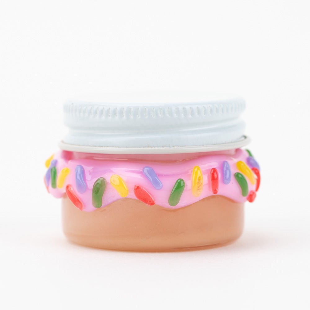 Empire Glassworks Donut Terp Jar with frosting and sprinkles all made of borosilicate glass
