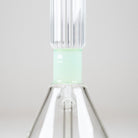 Rear view of the Julep Signature Beaker highlighting its mint-green neck accent and distinctive vertical ribbed glass design