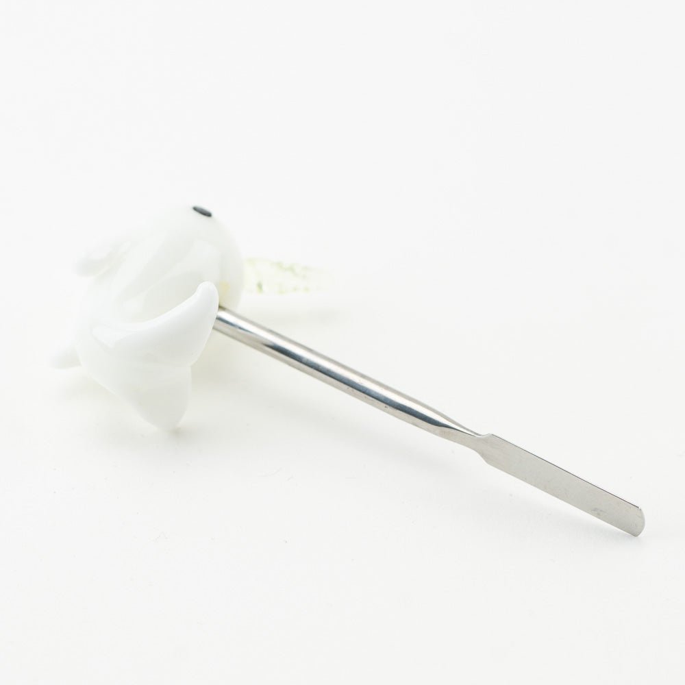 Empire Glassworks narwhal dab tool made for handling wax, rosin, sauce, and extracts