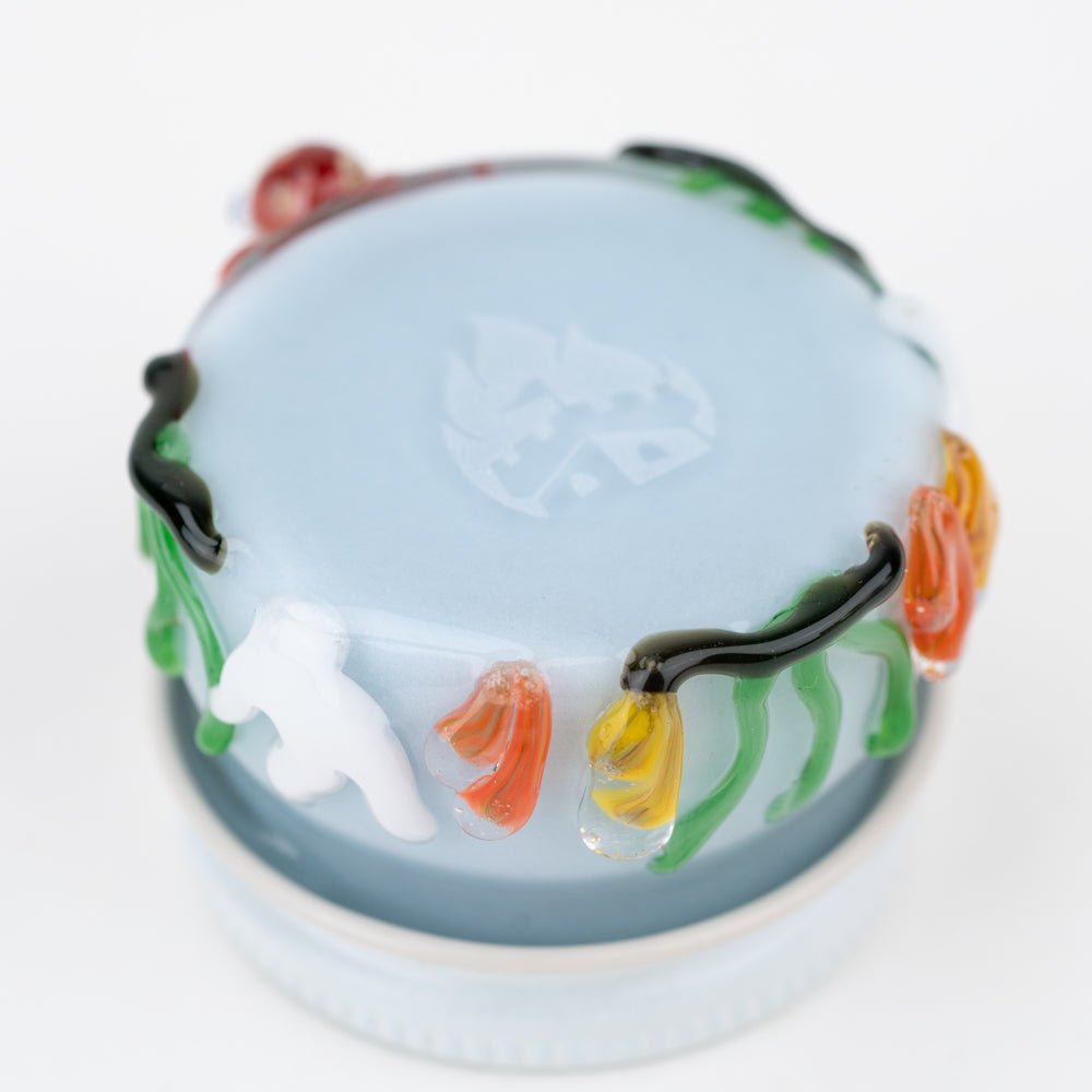 Empire Glassworks ocean themed terp jar with detailed lampwork sea life