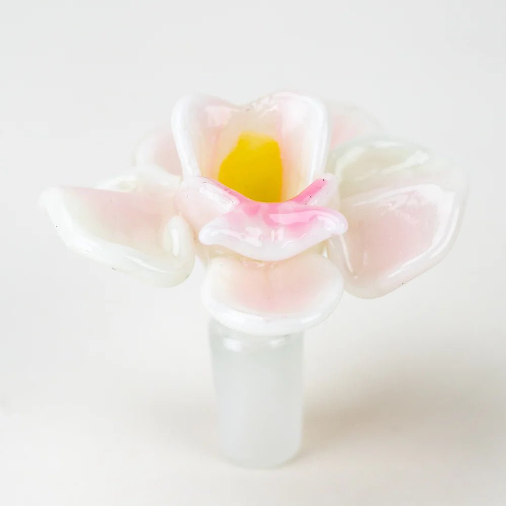 Empire Glassworks Orchid Flower Bowl Piece - Empire Smokes