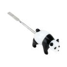 Empire Glassworks Panda Dabber with black and white panda glass detail and metal working end