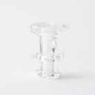 Empire Glassworks pink Puffco joystick cap with clear handmade glass detail