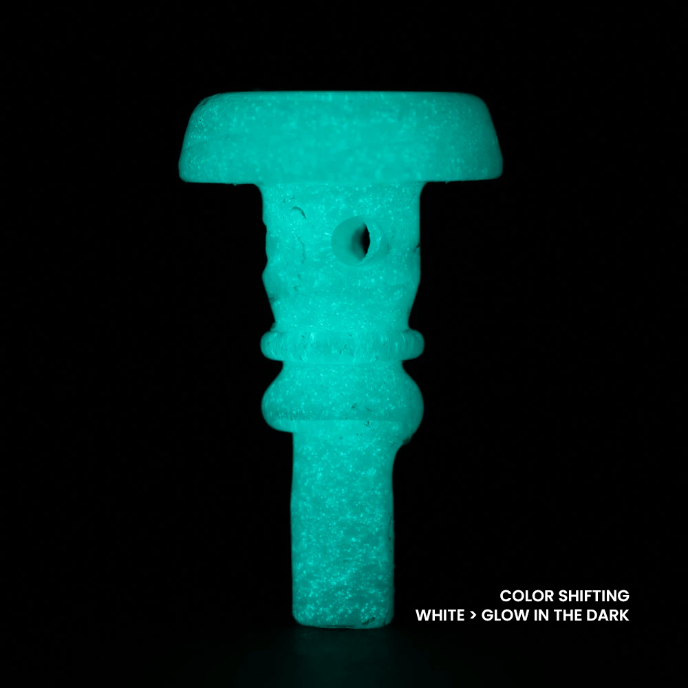 Empire Glassworks PuffCo Peak Pro 3D XL Chamber Glass Joystick Cap - Glow in the Dark