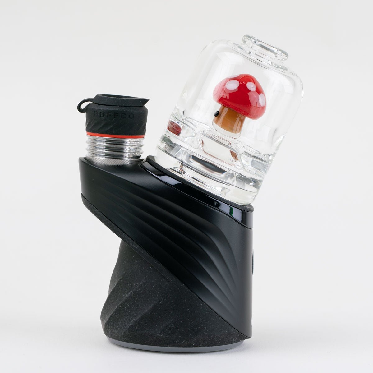 Puffco Peak Pro Red Mushroom glass top handmade from borosilicate