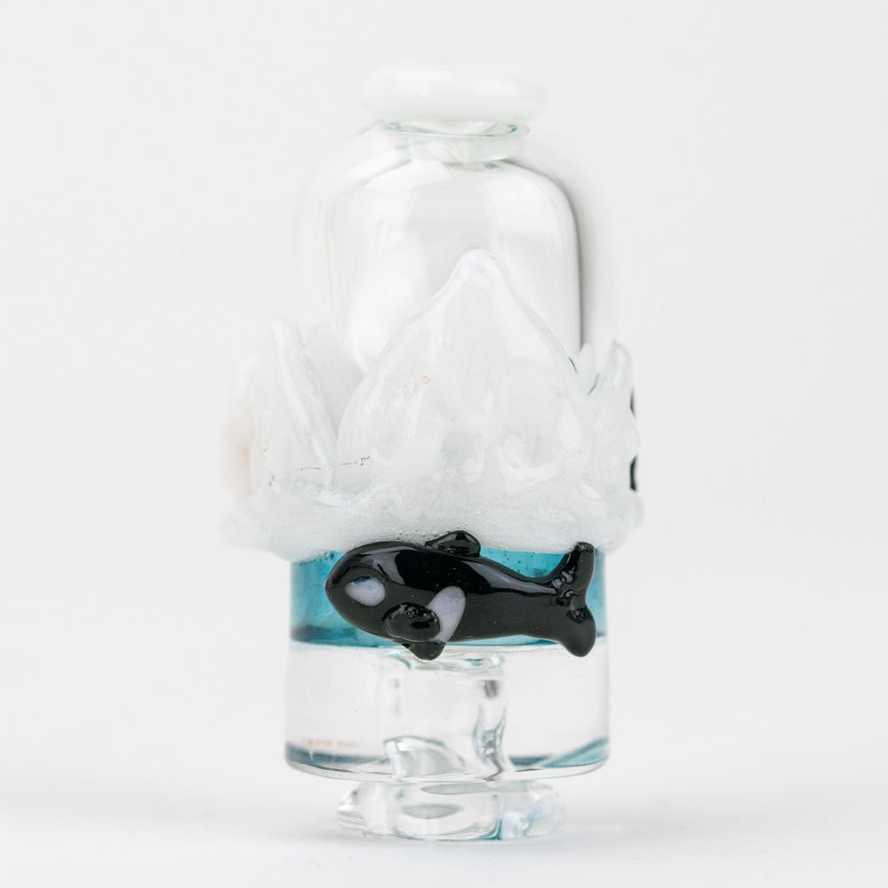 Puffco Pivot accessory Avenge the Arctic mouth piece crafted from durable borosilicate glass.