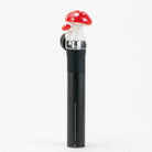 Durable borosilicate glass Puffco Pivot mouthpiece with red mushroom design
