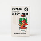 Puffco Pivot glass top in Renew the Redwood style with earthy tones and nature-inspired details.