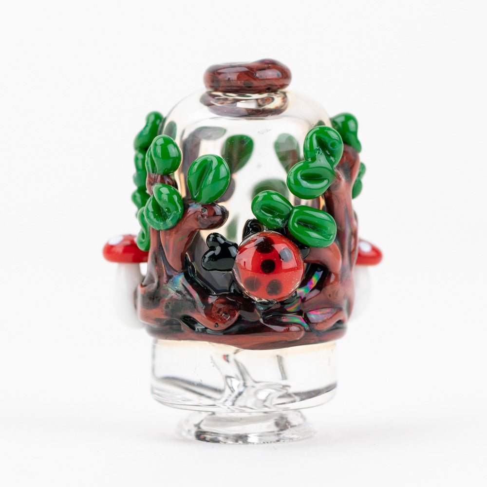 Empire Glassworks Renew the Redwood Puffco Pivot glass mouth piece with forest-inspired artistry.
