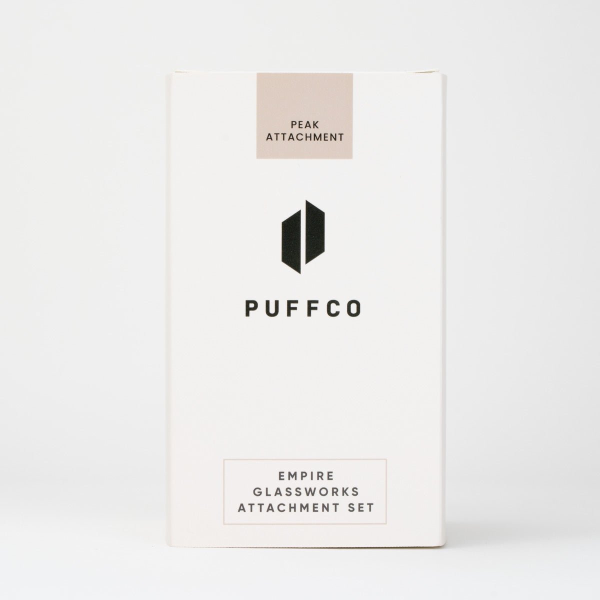 Open box showing Save the Bees Puffco attachment securely packed inside Empire Glassworks branded foam insert