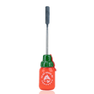 Empire Glassworks Sriracha Dabber with hot sauce bottle-inspired glass detail and metal working end