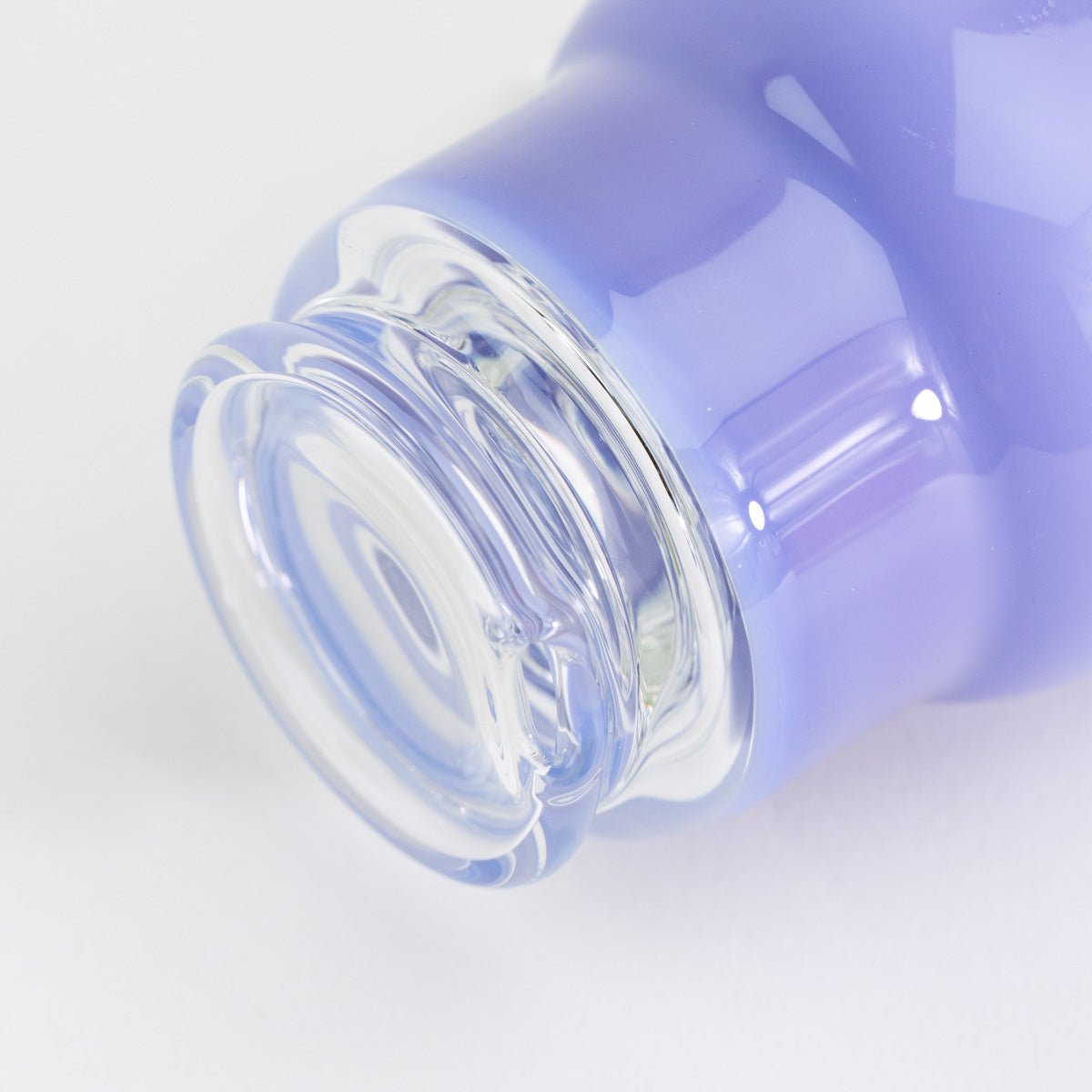 Bottom view of the Empire Glassworks tumbler bottle Puffco glass attachment