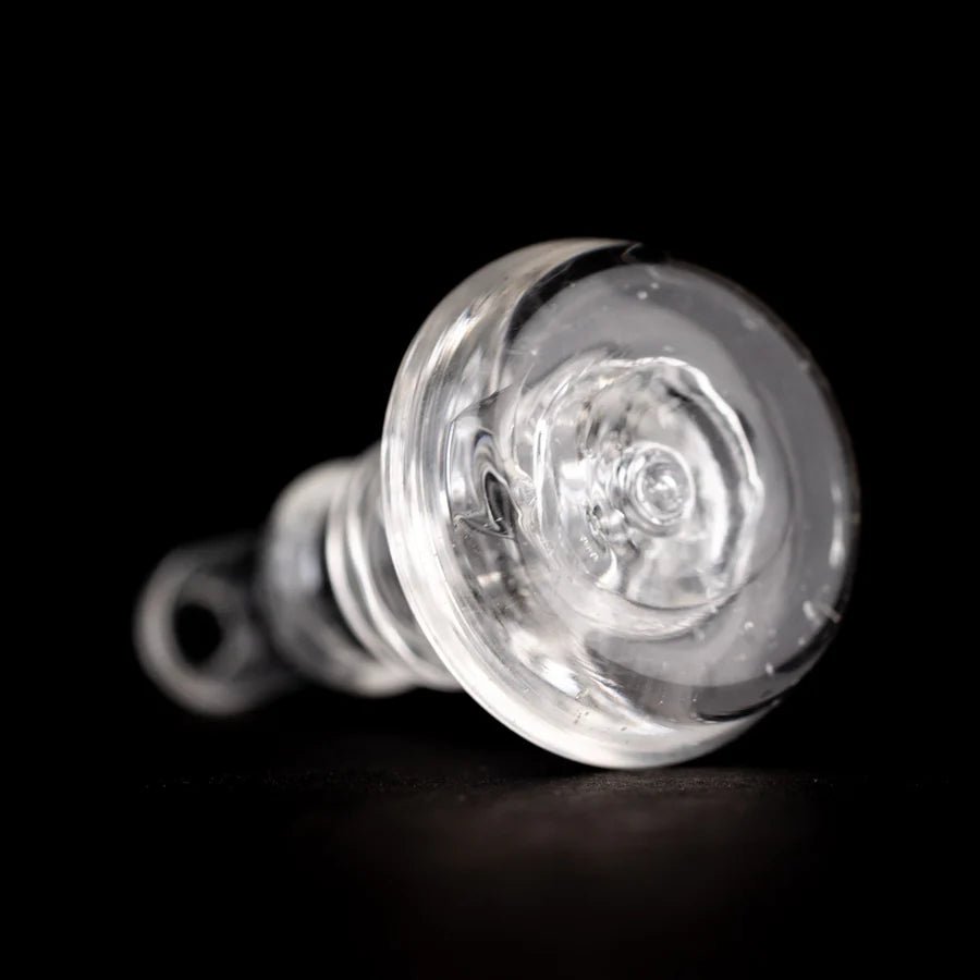 Close-up of the UV Pink color-shifting glass joystick
