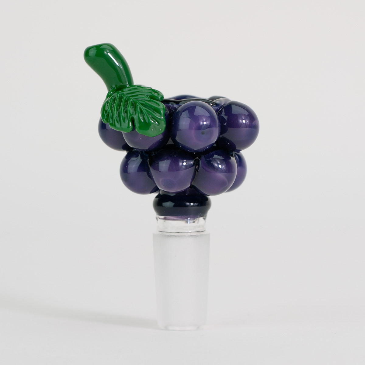 A grape shaped bowl piece for bongs on white background