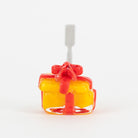 Festive glass dabber accessory with present design for a holiday dab station