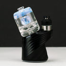 Ghost Puffco Peak dry top attachment by Empire Glassworks with white-blue glass accents