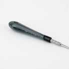 Glass House Black Woodgrain Glass Scoop Metal Dabber - Empire Smokes