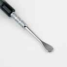 Glass House Black Woodgrain Glass Scoop Metal Dabber - Empire Smokes