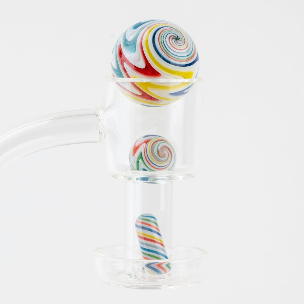 Glass House Carnival Spin Marble Pillar Set - Empire Smokes