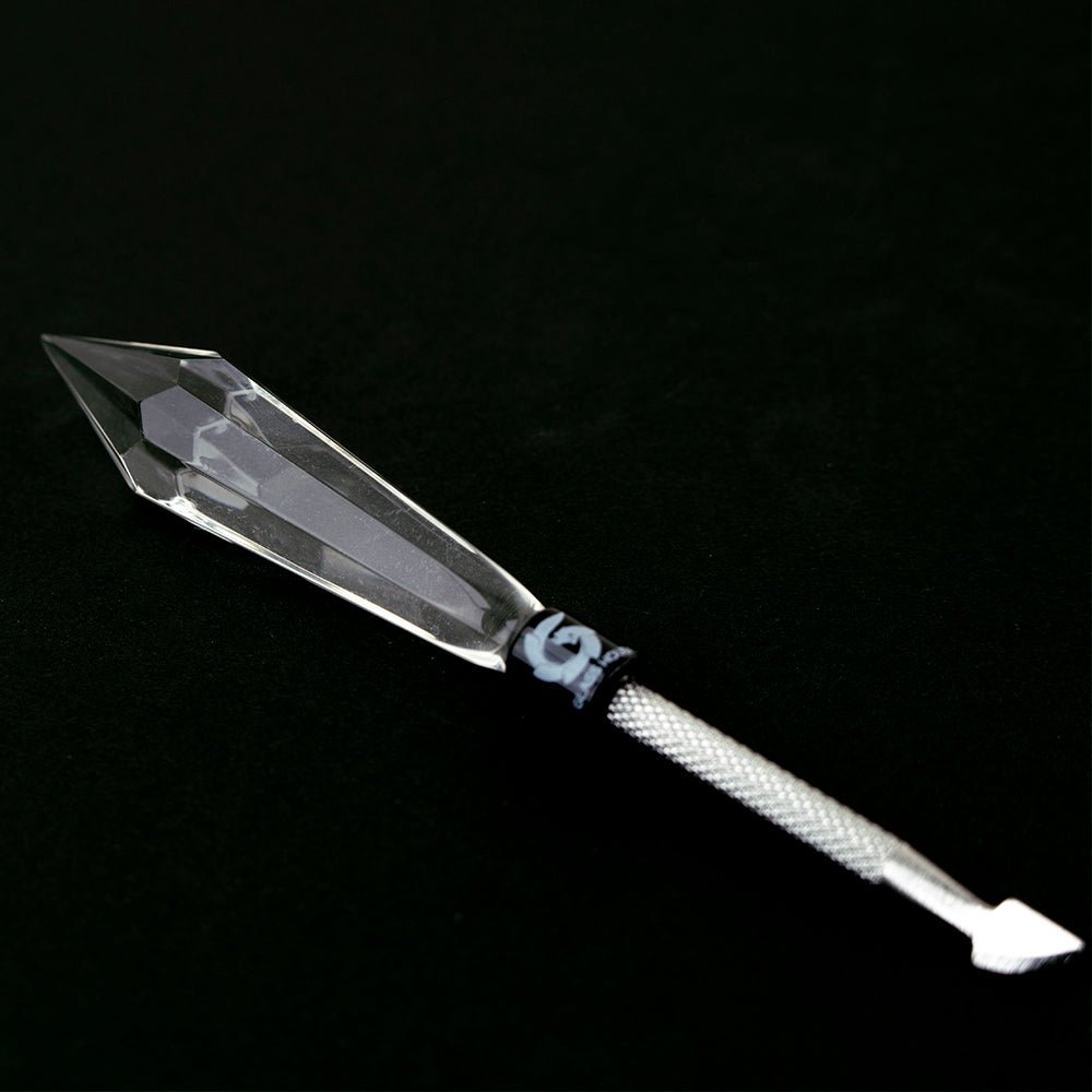 Glass House Faceted Crystal Scrapper Metal Dabber - Empire Smokes