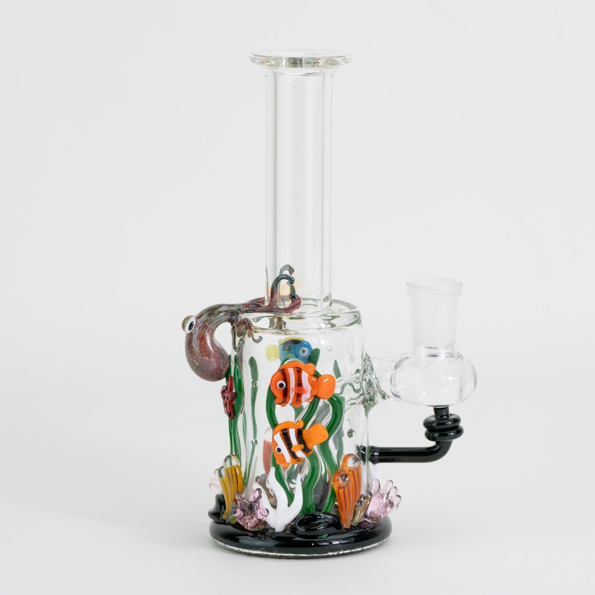 Mini rig of sea creatures on white background