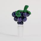 Grape styled bong bowl piece with green stem