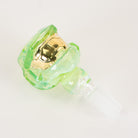 Halo 14mm Bowl Piece with green glass and gold helmet accent